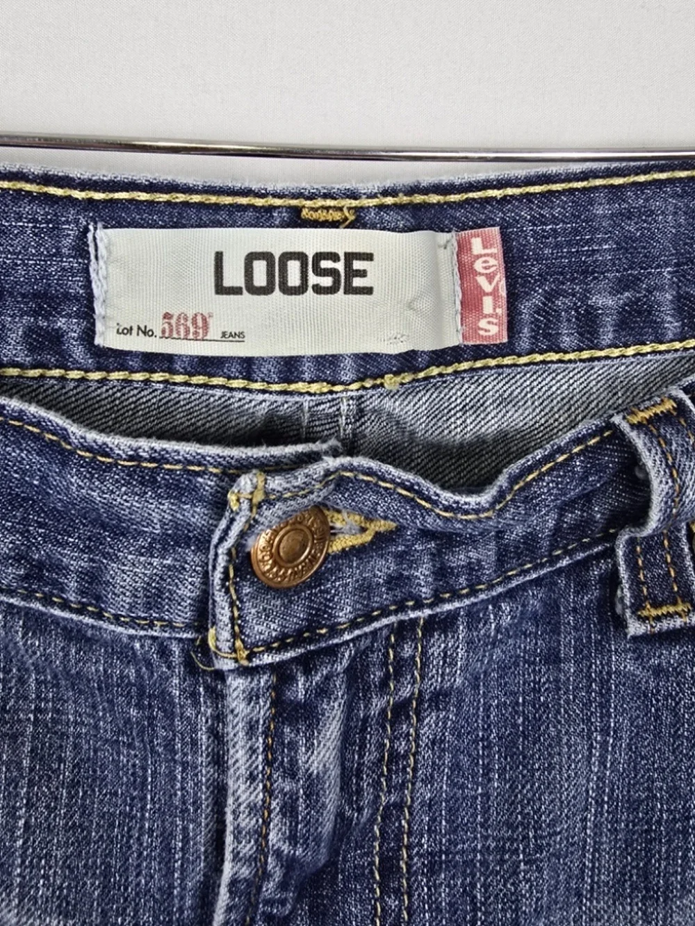 Levi’s 569 Loose Straight Denim Shorts Jorts Men’s 34 Medium Wash 100% Cotton